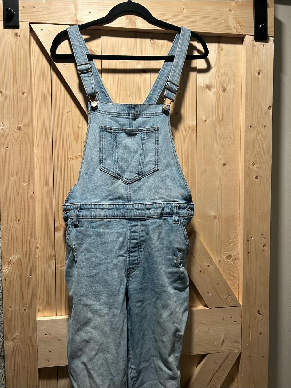 Old Navy Light Blue Denim Overalls - Relaxed Fit